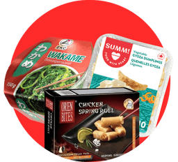 GYOZA, DIMSUMS,WAKAME